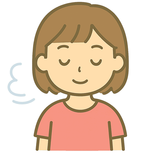 深呼吸するイラスト